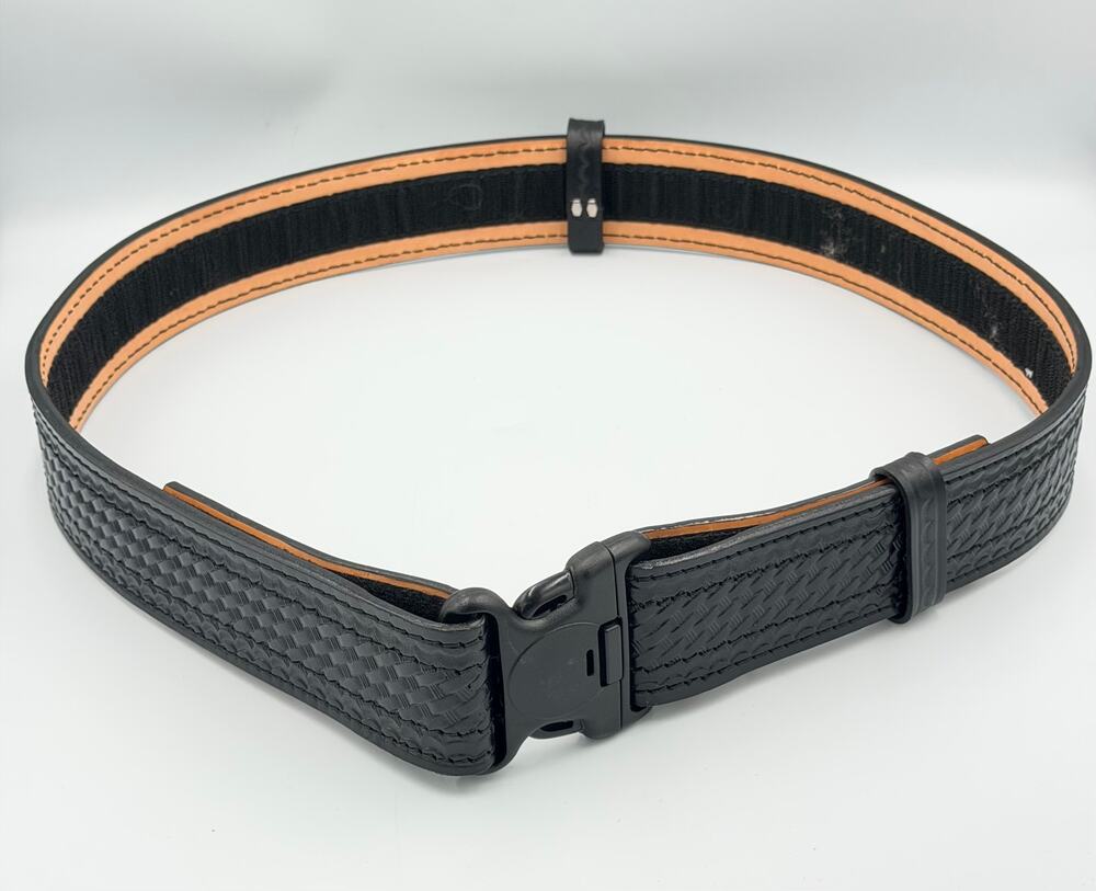 DUTYMAN #5071 Basketweave Leather Duty Belt Cop-Lock Size 2XL 48/50 NWOT